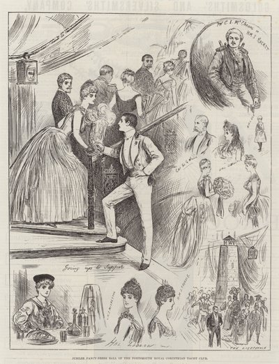 Baile de disfraces de fantasía del Jubileo del Club de Yates Real Corintio de Portsmouth de Henry Stephen Ludlow